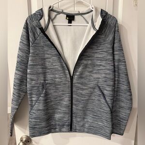 Zella Girls XL (14/16) Gray Zip Up Hoodie Jacket Fleece Lined